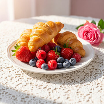 rench Romantic Summer Pastry and Berry Platter