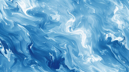 Obraz premium Abstract Ocean Waves in Blue and White
