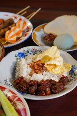 Indonesian Street Food, captured on July 13, 2025. A mix of local favorites like fried rice, satay,...