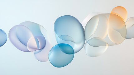 Abstract colorful floating shapes