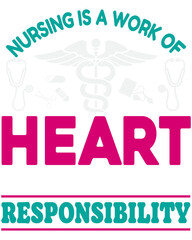 Proud Nurse – Compassion, Strength, and Care in Every Beat, nurse t-shirt design