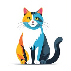 cat in vector 