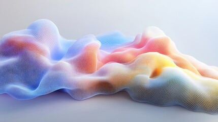 Abstract colorful flowing shapes