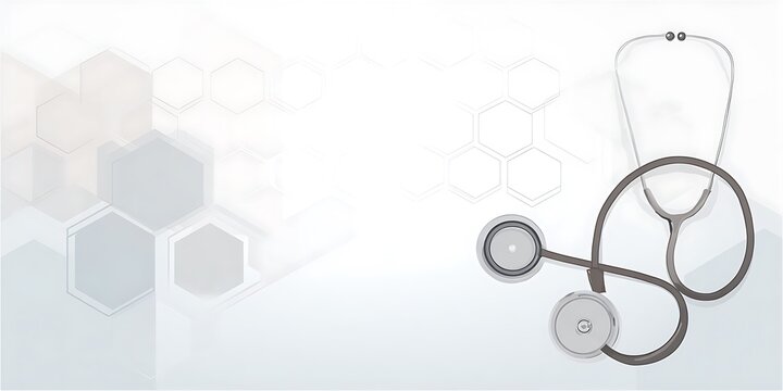 Stethoscope on medical abstract background design
