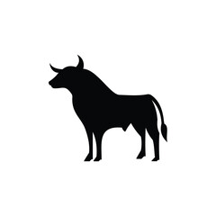 Black Bull Vector Silhouette