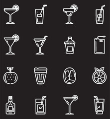 set of wine glass and related to drinks 