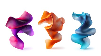 Abstract colorful gradient shapes