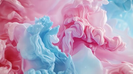 Abstract colorful ink swirls