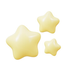 Cute 3D Yellow Star Illustration