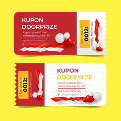 August 17th door prize coupon vector