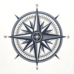 compass on the map