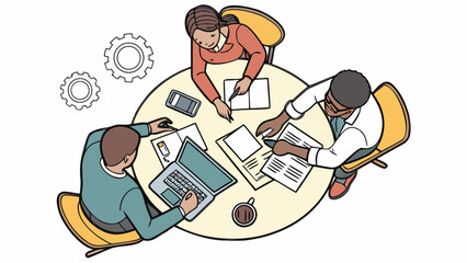 Team meeting collaboration discussion strategy planning brainstorming teamwork project management success