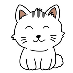 Fototapeta premium illustration of cartoon cat