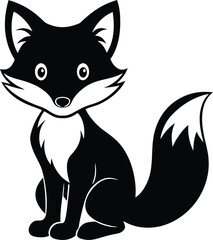 Fox Cub Smiling Cartoon Vector