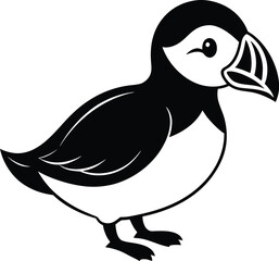 Cute Puffin Bird Vector
