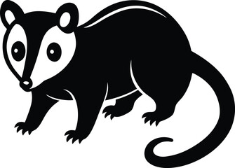 Black Bear Walking Vector Silhouette
