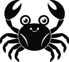 Cute crab cartoon vector illustration
