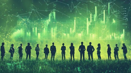 Green Growth: Businesspeople Contemplating Future Financial Success