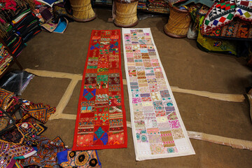 Traditional Rajasthani patchwork Fabric in Jaisalmer India