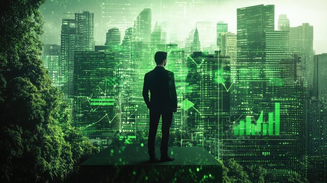 Green Cityscape: A Vision of Sustainable Urban Development - Powered by Adobe