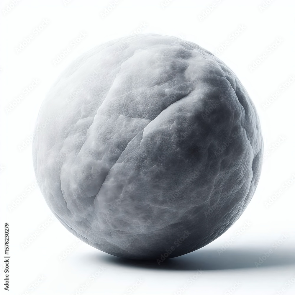 Aufkleber monochrome sphere with textured surface and subtle shadow creates minimalist, abstract composition.