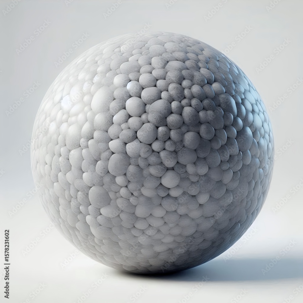 Poster A textured sphere with small rounded shapes creates a unique and appealing visual effect object