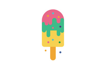 Popsicle Mix With Dripping Syrup And Candy Dots