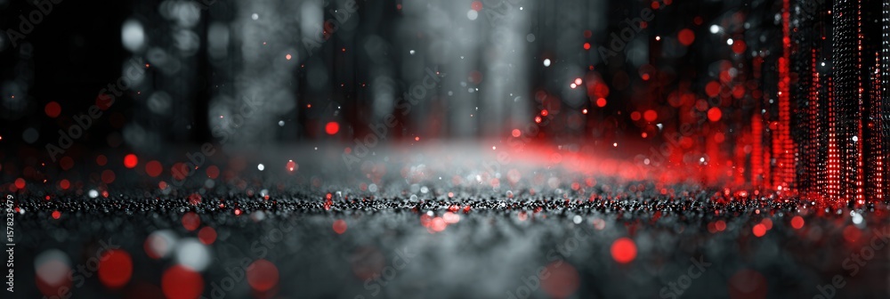 Aufkleber abstract red and black bokeh background for creative design projects