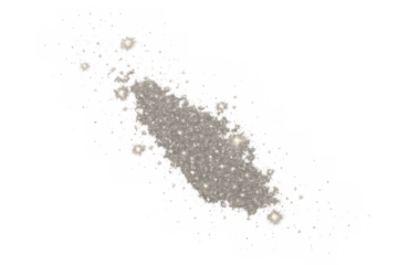 Diagonal silver glitter trail sparkling on transparent background, perfect for adding a touch of glamour and shine to any design project