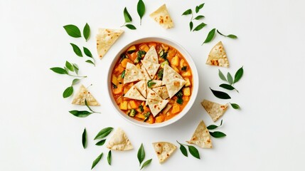Culinary Harmony: Capturing the essence of a thoughtfully arranged culinary composition, this image offers an appetizing glimpse into a world of delightful cuisine. 