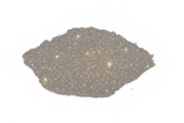 Shimmering silver glitter casting luminous sparkle, providing glamorous translucent accent against clean background