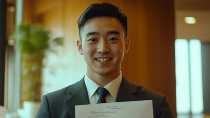 Confident Office Elite Thumbs Up Celebrating Success