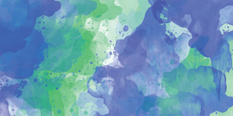 Blue yellow sky gradient watercolor background with cloud texture colorful watercolor background of abstract sunset sky with paint blotches and soft blurred texture in blue green yellow beige	