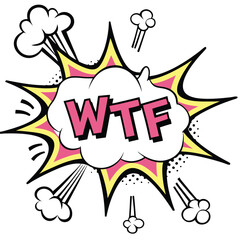 Wtf comic style speech bubble