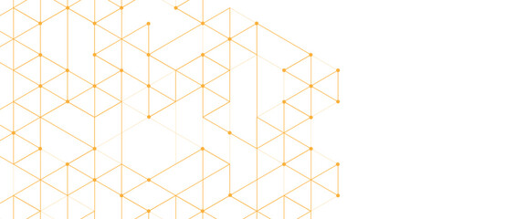 Vector abstract minimalist gold triangles technology pattern gold geometric background.	