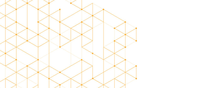 Vector abstract minimalist gold triangles technology pattern gold geometric background.	