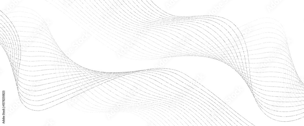 Poster vector abstract digital black particle dots wave technology wave line for banner, template, wallpape