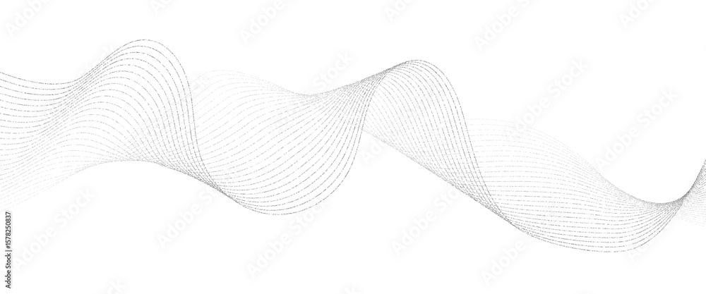 Poster vector abstract digital black particle dots wave technology wave line for banner, template, wallpape