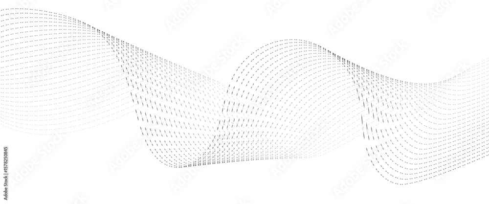 Poster vector abstract digital black particle dots wave technology wave line for banner, template, wallpape