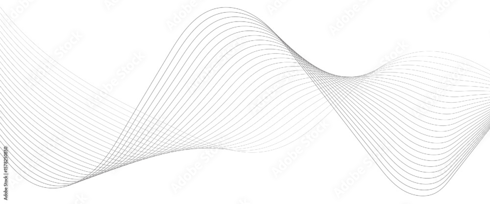 Poster vector abstract waving particle technology wave line for banner, template, wallpaper background with