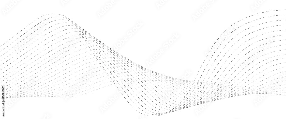 Poster vector abstract waving particle technology wave line for banner, template, wallpaper background with