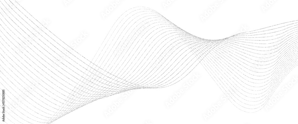 Poster vector abstract waving particle technology wave line for banner, template, wallpaper background with