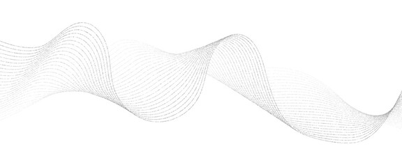 Vector abstract digital black particle dots wave technology wave line for banner, template, wallpaper background with wave design.