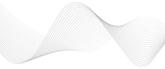 Fototapeta premium Vector abstract waving particle technology wave line for banner, template, wallpaper background with wave design.