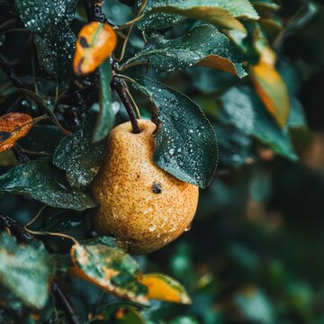 generate a closeup of a pear with natural lighting and trending seo optimized