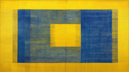 A single beautifully patched square of indigo Boro fabric background, graphic contrast, modern and minimalist. 