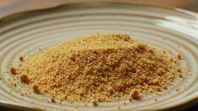 Serving farofa &ndash; traditional Brazilian side dish video