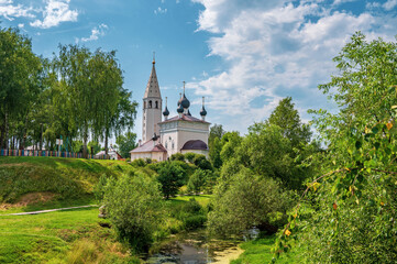 The Temple of Resurrection on the hill. Vyatskoe village, Yaroslavskaya oblast, Russia.