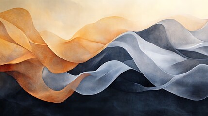 Abstract flowing colors painting
