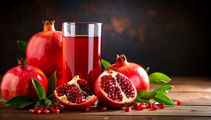 Pomegranate juice and fruit (2)
